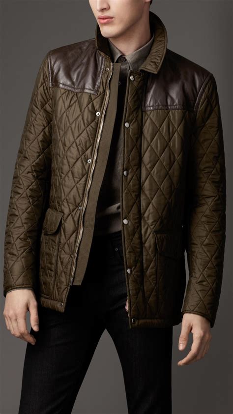 mens burberry quilted jacket